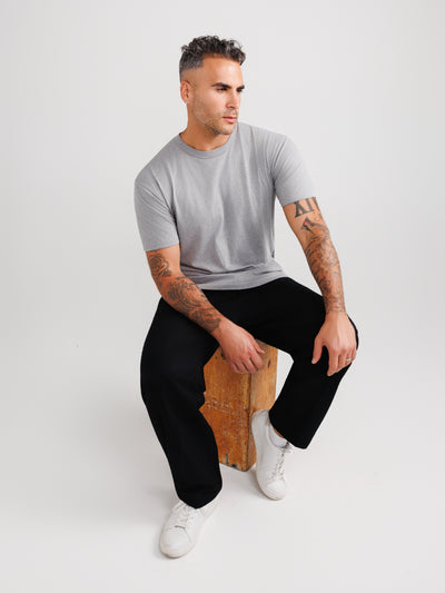 Melange Gray Crew Neck