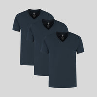 Granatowy 3-pak V-neck