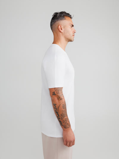 Biała koszulka V-Neck