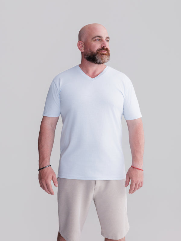 Cool Blue V-Neck
