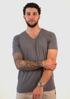 Ciemnoszare koszulki V-neck