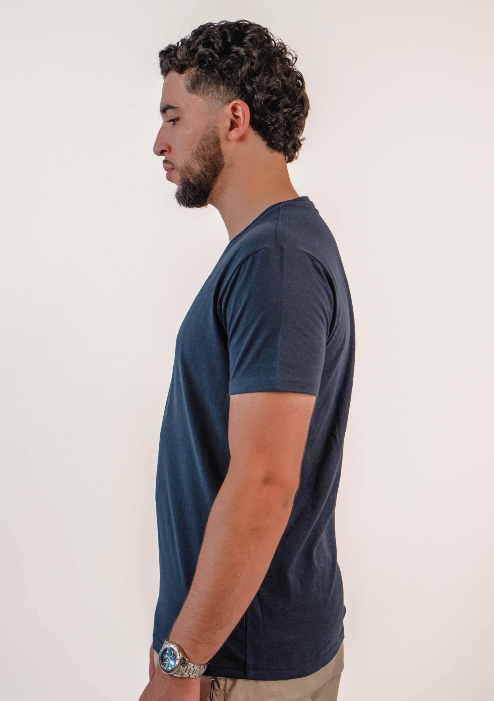 Navy V-Neck T-shirts