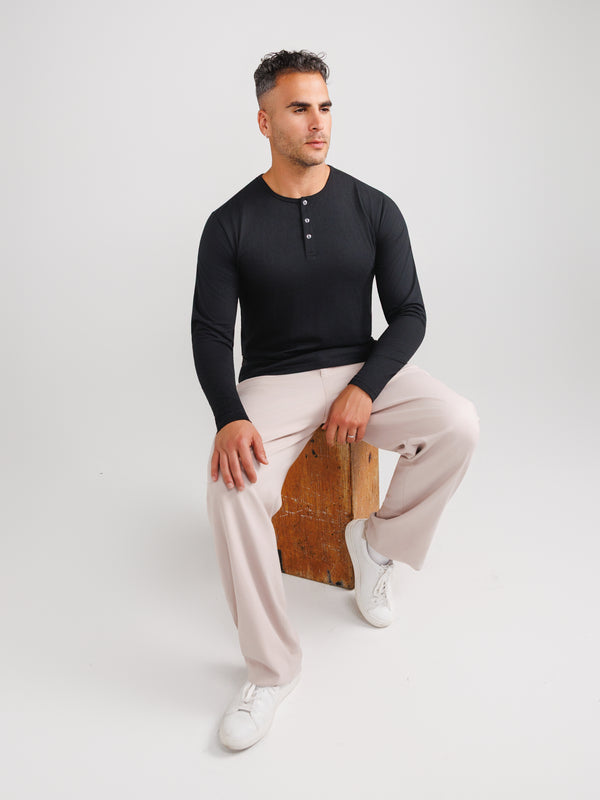Black Henley 10-pack