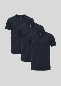 Granatowy 3-pak V-neck
